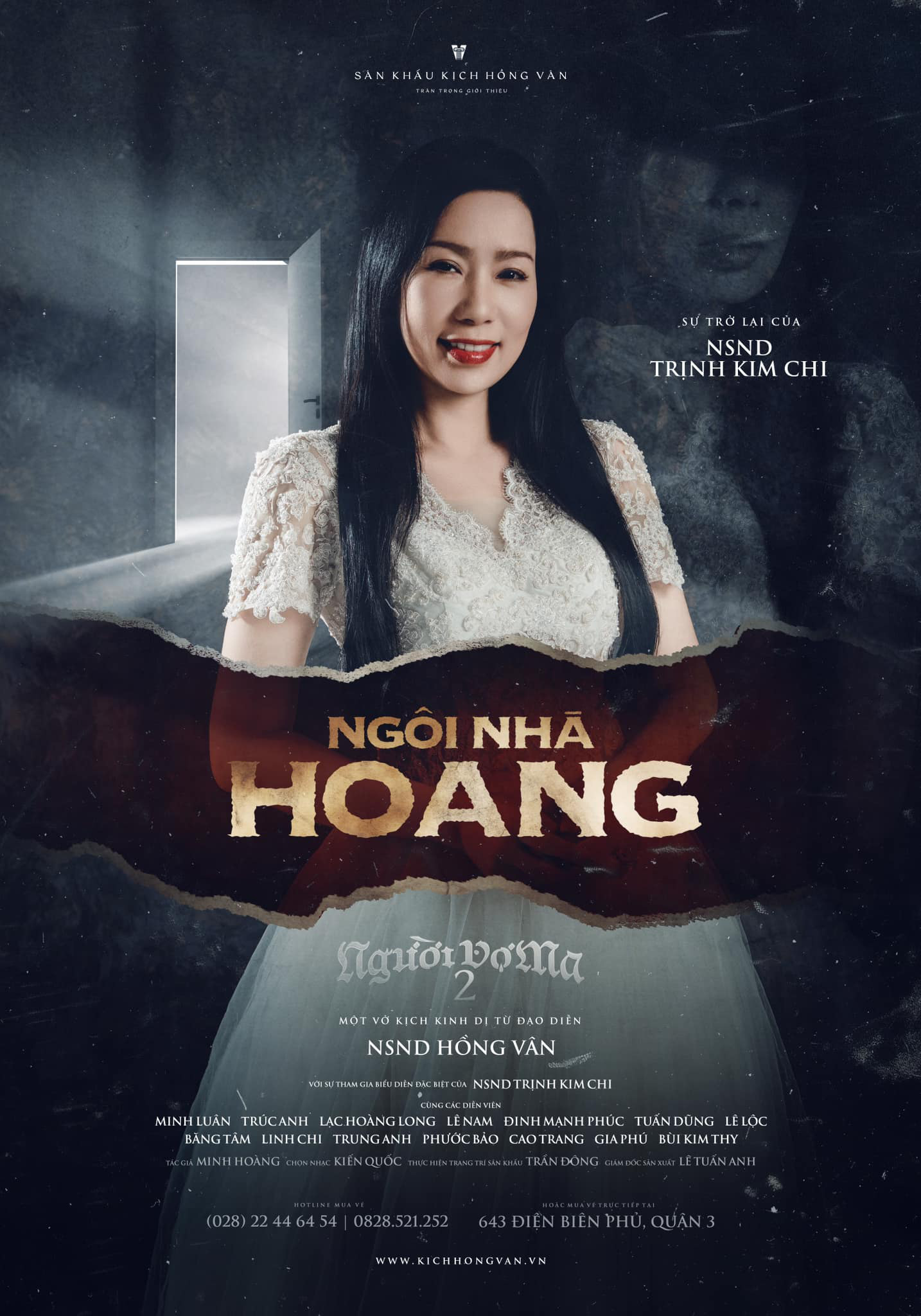 Tạo hình ma mị của NSND Trịnh Kim Chi - Ảnh: SÂN KHẤU KỊCH HỒNG VÂN