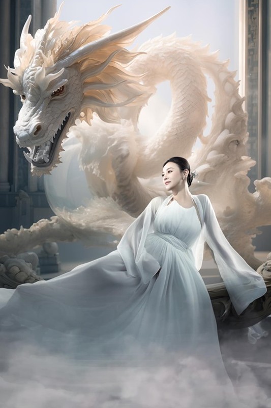 Bộ ảnh của Phương Oanh lấy cảm hứng từ con giáp rồng.